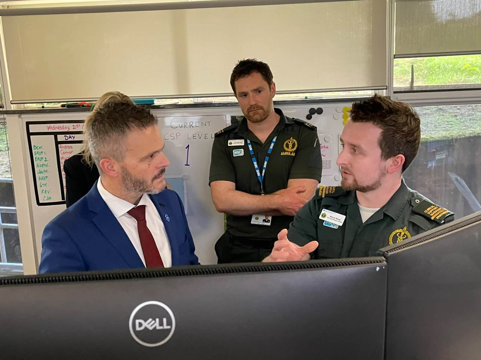 Health Minister Robbie Butler visits NIAS IPC team
